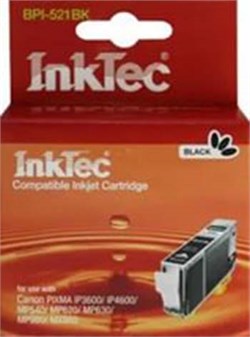 Картридж CLI-521BK черный для Canon iP3600/4600/MP540/620/630/980  (9ml) InkTec - фото 6366