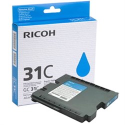 Картридж RICOH для гелевого принтера GC 31C Aficio GX e2600/GX e3300N/GX e3350N/GX e5550N голубой - фото 6518