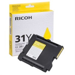 Картридж RICOH для гелевого принтера GC 31Y Aficio GX e2600/GX e3300N/GX e3350N/GX e5550N желтый - фото 6521